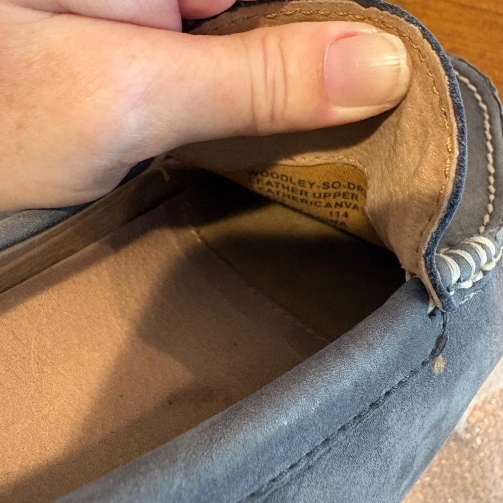 Polo Ralph‎ Lauren Driving Loafers Blue Leather Men Size 11.5 D Woodley Moccasin - Picture 7 of 11